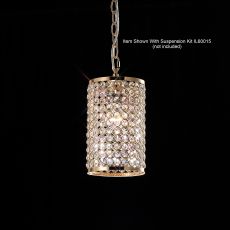 Kudo Cylinder Non-Electric SHADE ONLY French Gold/Crystal