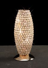 Kos Crystal Table Lamp 3 Light G9 French Gold