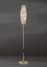 Kos Floor Lamp 4 Light G9 French Gold/Crystal, NOT LED/CFL Compatible