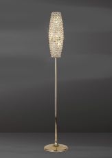 Kos Floor Lamp 4 Light G9 French Gold/Crystal