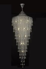 Inina 88cm Tall Pendant 15 Light E14 Polished Chrome/Crystal Item Weight: 29.7kg