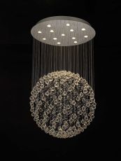 Colorado 80cm Pendant Large Sphere 13 Light GU10 Polished Chrome/Crystal Item Weight: 34.9kg