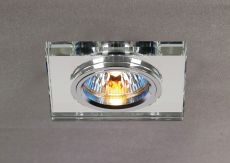 Crystal Downlight Shallow Square Rim Only Clear, IL30800 REQUIRED TO COMPLETE THE ITEM, Cut Out: 62mm