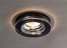 Crystal Downlight Deep Round Rim Only Black, IL30800 REQUIRED TO COMPLETE THE ITEM, Cut Out: 62mm