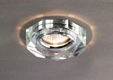 Crystal Downlight Deep Octagonal Rim Only Clear, IL30800 REQUIRED TO COMPLETE THE ITEM, Cut Out: 62mm