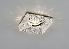 Crystal Downlight Square With Square Crystals Perimeter Rim Only Clear, IL30800 REQUIRED TO COMPLETE THE ITEM, Cut Out: 62mm
