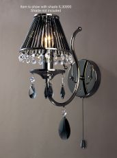 Luna Wall Lamp 1 Light E14 Black Chrome/Crystal