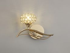 Leimo Wall Lamp Switched 1 Light G9 Left French Gold/Crystal