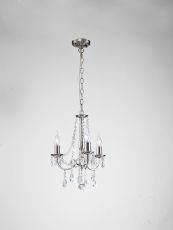 Kyra Pendant 3 Light E14 Satin Nickel/Crystal