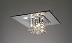 Starda Flush Ceiling Square 5 Light G9 Chrome/Crystal