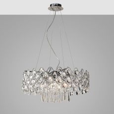 Kenzie Pendant 16 Light G4 Polished Chrome/Crystal, NOT LED/CFL Compatible