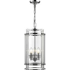 Eaton 26cm Pendant 3 Light E14 Polished Chrome/Glass