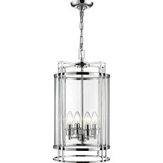 Eaton Pendant 4 Light E14 Polished Chrome/Glass