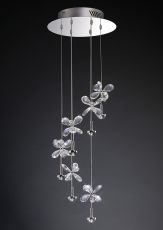 Aviva Pendant 6 Light 4000K LED Polished Chrome/Crystal