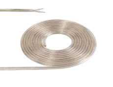Cavo 1m Clear 2 Core 0.75mm Cable VDE Approved (qty ordered will be supplied as one continuous length)