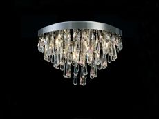 Sophia Flush Ceiling 8 Light E14 Polished Chrome/Crystal