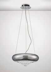 Phyllis 35cm Large Pendant 3 Light G9 Polished Chrome/Crystal