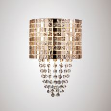 Camden Wall Lamp 2 Light G9 Rose Gold/Mosaic Glass/Crystal