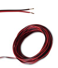 Cavo 1m 2 Core Figure 8 0.5mm Black/Red Cable Suitable For Wiring LED Items (qty ordered will be supplied as one continuous length)