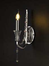 Armand Wall Lamp 1 Light E14 Polished Chrome/Crystal