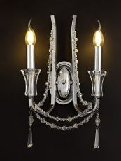 Armand Wall Lamp 2 Light E14 Polished Chrome/Crystal