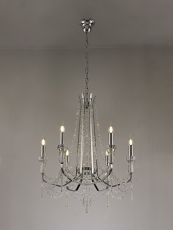Armand 65cm Pendant 6 Light E14 Polished Chrome/Crystal