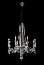 Armand 85cm Pendant 8 Light E14 Polished Chrome/Crystal, (ITEM REQUIRES CONSTRUCTION/CONNECTION)