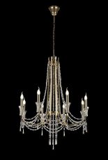 Armand Pendant 8 Light E14 French Gold/Crystal, (ITEM REQUIRES CONSTRUCTION/CONNECTION)