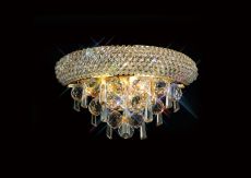 Alexandra Wall Lamp Small 2 Light E14 Gold/Crystal