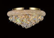 Alexandra Ceiling 6 Light E14 Gold/Crystal