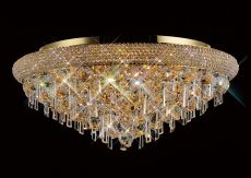 Alexandra 60cm Ceiling 9 Light E14 Gold/Crystal