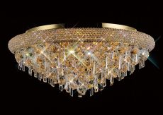 Alexandra Ceiling 9 Light E14 Gold/Crystal