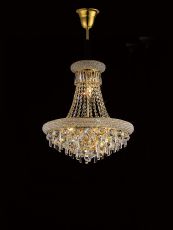 Alexandra Pendant 9 Light E14 Gold/Crystal