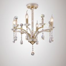 Fiore Pendant 4 Light E14 French Gold/Crystal