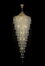 Inina Tall Pendant 15 Light E14 French Gold/Crystal Item Weight: 29.7kg
