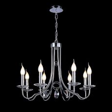 Danya 69cm Pendant Round 8 Light E14 Polished Chrome/Crystal