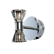 Elisa Wall Lamp 2 Light G4 Polished Chrome, NOT LED/CFL Compatible