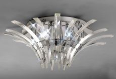 Sinclair 63cm Flush Ceiling 6 Light G9 Polished Chrome