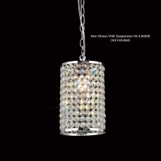 Kudo Cylinder Non-Electric SHADE ONLY Polished Chrome/Crystal