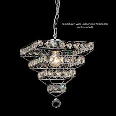 Kudo Crystal Pyramid Non-Electric SHADE ONLY Polished Chrome/Crystal