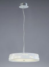 Phoenix 40cm Pendant 18W LED 4000K White/Crystal
