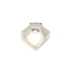 Salvio Ceramic Ceiling Square Sculpture 1 x 3W LED 4200K Chrome/White, Cut Out: 60mm, 3yrs Warranty