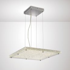 Ameribollita Square Pendant 44W 3900lm LED 4000K Stainless Steel/Crystal, 3yrs Warranty
