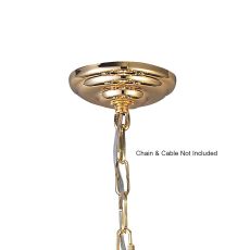Ceiling Plate 13.5cm And Bracket French Gold. (Max Load Rating 15kg Depending On Suitable Fixing)