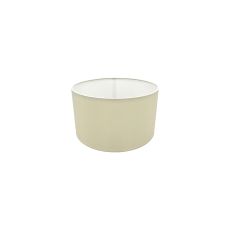 Sigma Round Cylinder, 300 x 170mm Faux Silk Fabric Shade, Ivory Pearl/White Laminate