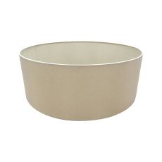 Sigma Round Cylinder, 600 x 220mm Dual Faux Silk Fabric Shade, Nude Beige/Moonlight