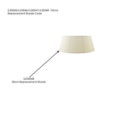 Olivia Organza Pendant Shade Ivory Cream For IL30045/46/47/48, 500mmx195mm