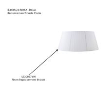 Olivia Organza Pendant Shade White For IL30056/57, 700mmx300mm