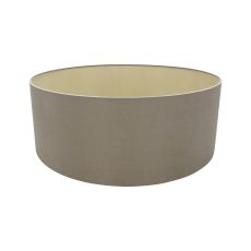 Sigma Round Cylinder, 600 x 220mm Dual Faux Silk Fabric Shade, Taupe/Gino Gold