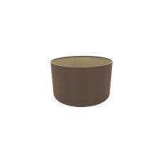 Sigma Round Cylinder, 300 x 170mm Dual Faux Silk Fabric Shade, Raw Cocoa/Grecian Bronze